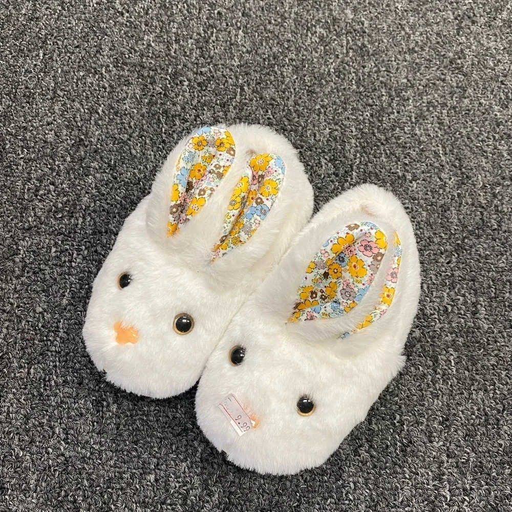 Floral Bunny Kids Slippers